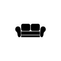 sofa glyph vector icon