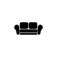 sofa glyph vector icon