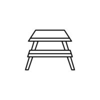 picnic table vector icon