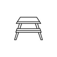 picnic table vector icon