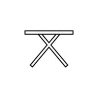 table with cactus vector icon