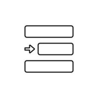 editorial, right alignment vector icon