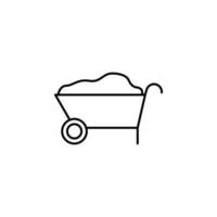 wheelbarrow vector icon