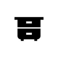 nightstand glyph vector icon