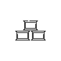 three bricks vector icon