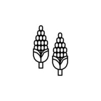 Corn, plant vector icon