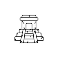 chiichen itzá, templo vector icono