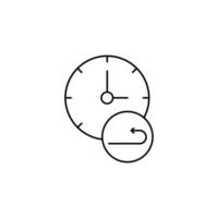 Arrow, time, clock vector icon