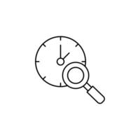 Search, clock, time vector icon