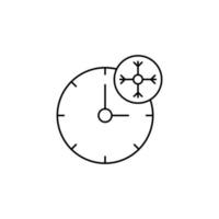 Snow, time, clock vector icon