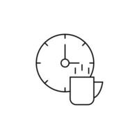 Tea, time, clock vector icon