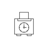 tiempo, reloj, reloj vector icono