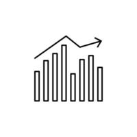 up arrow graph vector icon