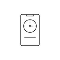 Phone, time, clock vector icon