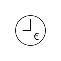 time money euros vector icon