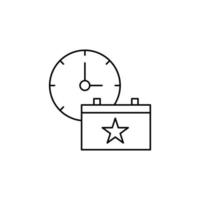 Calendar, star, time vector icon