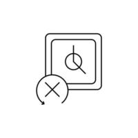 Stop time, clock vector icon