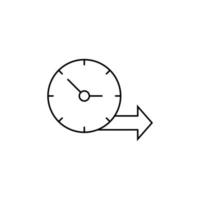 Arrow, time, clock vector icon