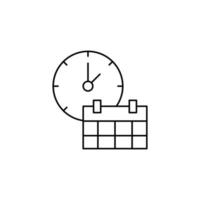 Calendar, clock, time vector icon