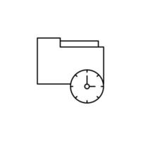 datos, reloj, hora vector icono