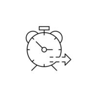 Time, alarm clock, arrow vector icon
