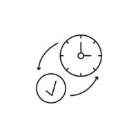 Arrow, time, clock vector icon