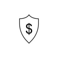 protection of the dollar vector icon