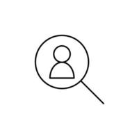 search for employee vector icon