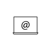 ordenador portátil correo electrónico vector icono