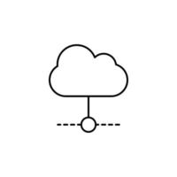 cloud storage connection vector icon