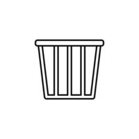 icono de vector de cesta de lavandería