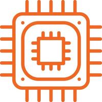 CPU Processor Vector Icon Design