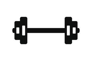 Barbell icon isolated on white background vector