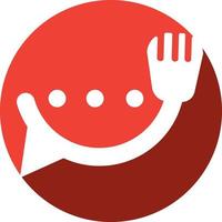 Chat logo form food restaurant icon vector design template food chat vector for restaurant.