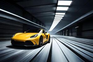 brand-less generic concept car in a tunnel photo