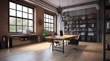 Modern office interior workplace design photo