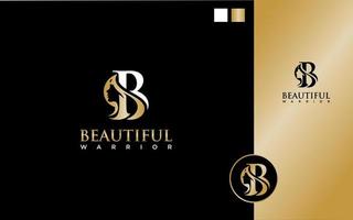 Beautiful Salon modern and luxury logo vector