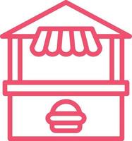 Burger Cart Vector Icon Design