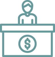 Cash Counter Vector Icon Design