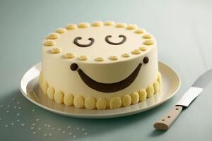 Laughing cake. Ideal background for events and children's birthday parties photo