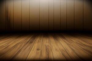 Wood empty surface and Living room as background photo