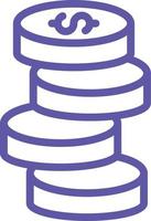 Stack Of Coins Vector Icon Design
