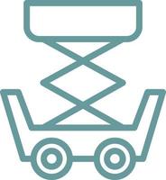 Scissor Lift Vector Icon Design