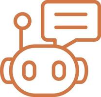 Chat Bot Vector Icon Design