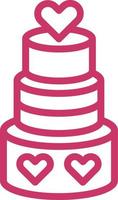 diseño de icono de vector de cupcake de boda