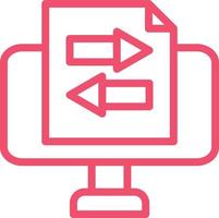 Online File Transfer Vector Icon Design