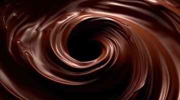 chocolate antecedentes. Derretido chocolate. chocolate remolino. Derretido chocolate remolino antecedentes. generativo ai. foto