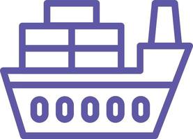 Cargo Ship Vector Icon Design