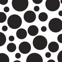 Black and white seamless polka dot pattern background vector