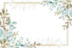 verde hojas marco con acuarela para boda, cumpleaños, tarjeta, fondo, invitación, fondo de pantalla, pegatina, decoración etc. vector